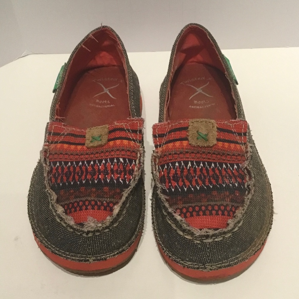 Twisted X Casual Shoes Boys Loafer ECO TWX Southwest Red YCL0002- Size 12M